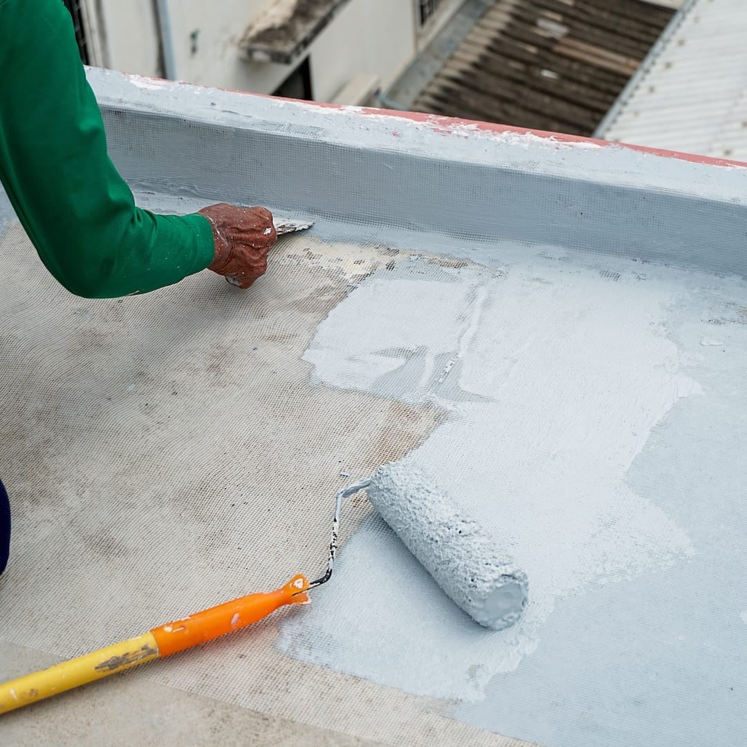 Egy betonozó terasz betonozás rétegrend közben Villányban