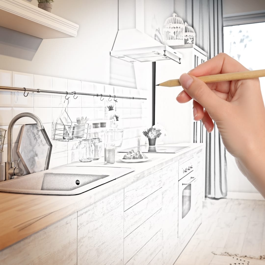 Egy lakástervező ikea konyha tervezés közben Ibrányban