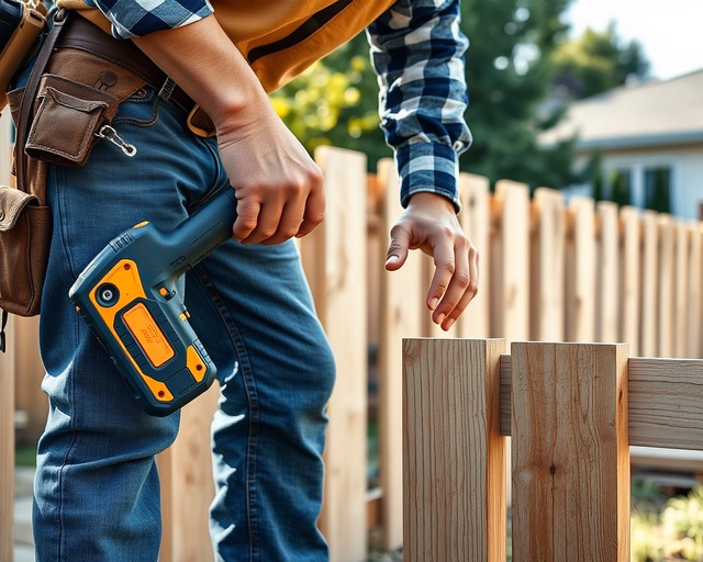 Szakember 3D táblás kerítést szerel: horganyzott oszlopok beállítása, panelok rögzítése bilincsekkel, vízszintezés, betonozás. Tartós, biztonságos megoldás tiszta, egyenes vonalvezetéssel.