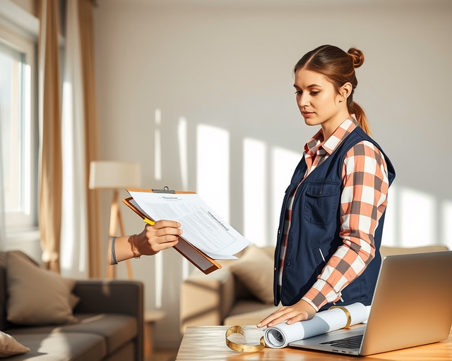 Bontási engedély: Munkások védősisakban és kesztyűben óvatosan lebontanak egy belső falat, porlámpát és jelöléseket használva a szabályos bontási folyamat bemutatásához.