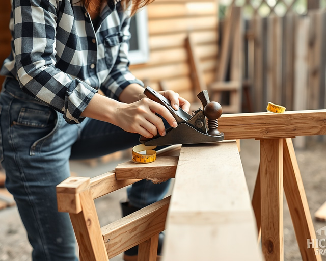 Faházak építése olcsón: két ács pontosan illeszti és csavarozza a keretfa elemeit a sík alapra, poros munkaruhában, elektromos fűrész és mérőszalag mellett.