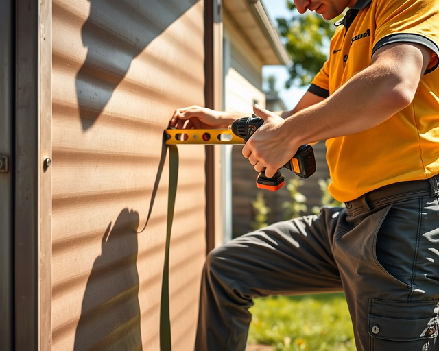 Mester óvatosan szereli a Gázkonvektor burkolatot: pontos illesztés, csavarozás és tömítés a készülék körül, hogy esztétikus és biztonságos legyen a fűtési rendszer.