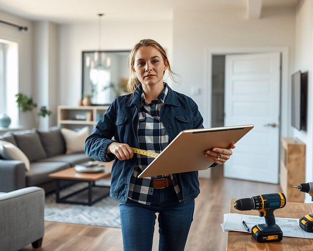 Ház generálkivitelezése: munkások mérik a falakat, betonozzák az alapot és szerelik a vasalatot, miközben építési tervet és védőfelszerelést ellenőriznek a helyszínen.