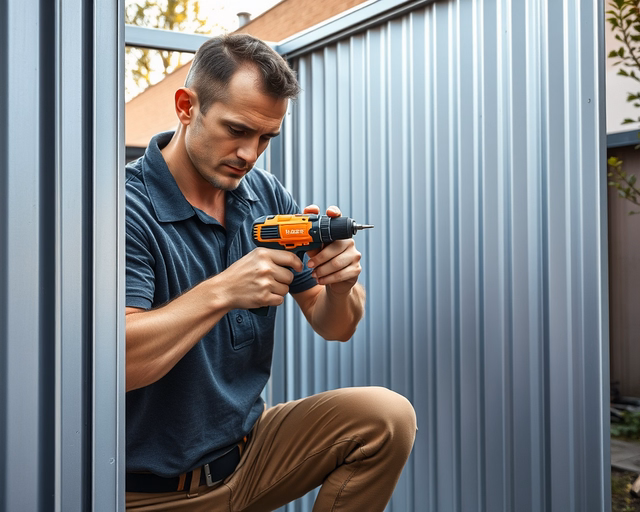 A szakember pontosan illeszti a Kőhatású laminált padlólapot, kalapáccsal és ütközővel igazítva, fugát tömítve, sarkokat gondosan méretezve a természetes kőhatás elérése érdekében.