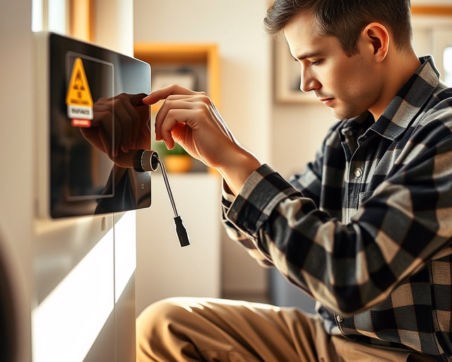 Konvektor hőfokszabályzó beállítása: szerelő óvatosan forgatja a termosztát gombját, figyeli a kijelzőt és a helyiség hőmérsékletét, finomhangolja a kívánt fokra a stabil fűtésért.