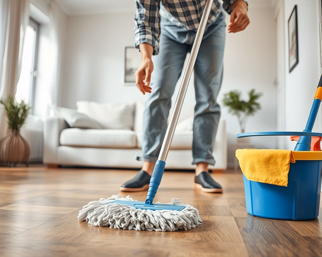Laminált parketta tisztítása: takarító mikroszálas mopbal óvatosan áttörli a padlót, eltávolítva porszemeket és foltokat, tiszta vízzel és enyhe tisztítószerrel, hogy ne sérüljön a felület.