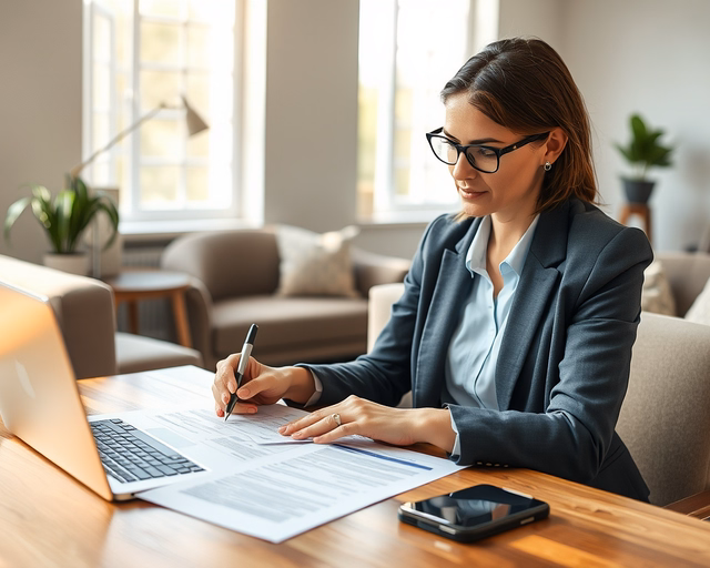 Fotó egy mesteremberről, amint megbízhatóan MABISZ tanácsadást végez egy irodában.