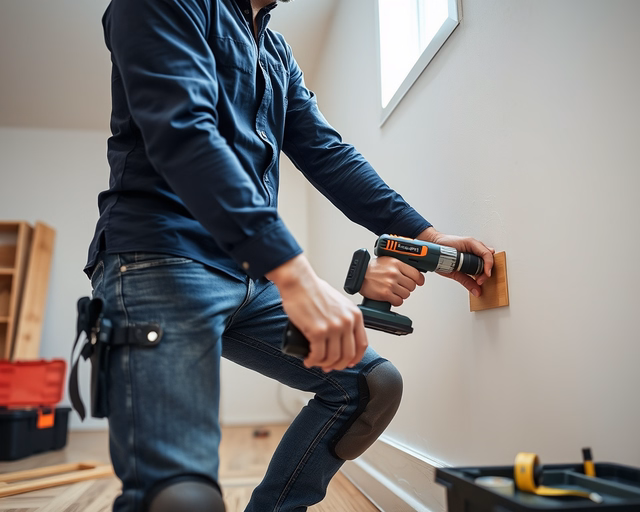 Pincefelújítás: munkás megbontja a penészes vakolatot, vízszigetelőt ken a falra, új salakpadlót simít és fémgerendákat szerel a teherbíróbb mennyezethez.